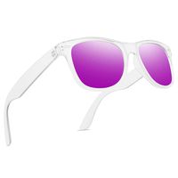 Polarized Sunglasses for Men Retro - FEIDU Polarized Retro Sunglasses for Men FD2149 (Transparent-purple)