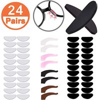 GTULIFE 24 Pairs Eyeglass Nose Pads and 4 Eyeglass Retainer Sticky Pads Silicone Glasses Nose pad Stick on Eyeglass, Reading Glasses, Sunglasses, Adhesive Silicone Nosepads