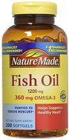 Pack of 2 Nature Made Fish Oil 1200 Mg (360 Mg Omega-3) 200 Liquid Softgels by Nature Made