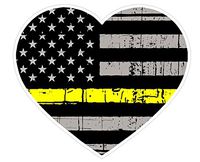 Heart Shape (E53) Thin Yellow Line Dispatch Vinyl Decal Sticker Love Car Laptop/Netbook Window