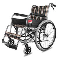 Xiao Jian Wheelchair - Aluminum Alloy Elderly Disabled Small Travel Light Folding Portable Travel Manual Wheelchair Wheelchair