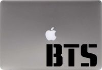 BTS Bangtan Text Logo Vinyl Decal Sticker for Computer MacBook Laptop Ipad Electronics Home Window Custom Walls Cars Trucks Motorcycle Automobile and More (Black)