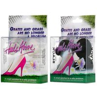 2 Boxes Heels Above Stiletto High Heel Protectors- Clear & Black
