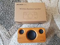 ARCHEER 25W Bluetooth Speaker (A320) with Super Bass, Loud Bamboo Wood Home Audio Wireless Speakers with Subwoofer