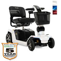 Pride Mobility ZT10 (Zero Turn 10) Four Wheel Recreational Scooter with CTS Suspension, 400 lbs. Weight Capacity (Pearl White)
