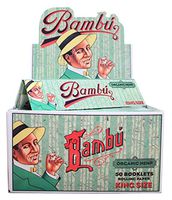Bambu Organic Hemp King Size Rolling Papers, 50 Booklets