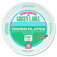 AJM Packaging Corporation PP6AJKWH Uncoated Paper Plates, 6 Inches, White, Round, 10 Packs of 100 (Case of 1000)
