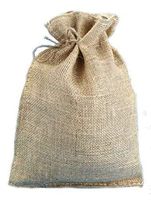 10" x 14" Natural Burlap Bags with Jute Drawstring (25)