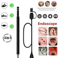 Digital Ear Endoscope 720 HD Ear Inspection Camera with 6 Adjustable LED Lights for USB-C & Micro USB Android Smartphone