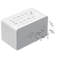 White Noise Sound Machine, 8 Soothing Nature Sound with Timer Option, Portable Sleep Therapy for Home, Office, Travel, Plug in or Battery Powered