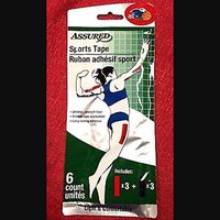 ASSURED Athletic SPORTS TAPE Adhesive Wraps Strength (Light & Comfortable) 6-Count Package by Sports Tape