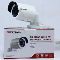 Hikvision DS-2CD2042WD-I, 4MP IR Mini Bullet Network Security Camera POE Day Night Vision IP67 Waterproof HD Home Surveillance CCTV camera, English Version, 4mm Lens