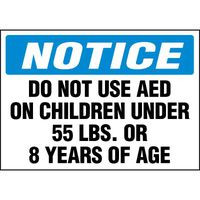 Label-N-DO NOT USE AED ON. Pack of 5 Labels