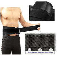 Body Building Weight Lifting Training Power Waist Belt with Adjustable Strap for Men and Women Black M