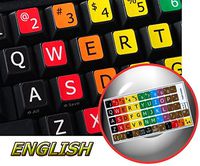 Learning Large Lettering (Upper CASE) English US Colored Keyboard Sticker