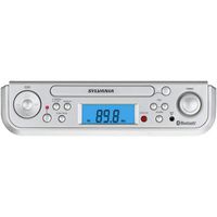 Sylvania SKCR2713 Under Counter CD Player with Radio and Bluetooth, Silver