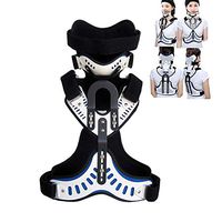 BXWSUNG Medical Cervical Vertebra Fixation Orthoses Adjustable Head Neck Chest Supports Tractor Traction Neck Brace Treatment Spondylosis Correction Device,Breathable