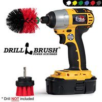 Cleaning Supplies - Outdoor - Garden - Patio - Deck Brush - Mini - Drill Brush - Bird Bath - Algae - Garden Statues - Stone - Garden Fountain - Headstones - Granite Cleaner - Concrete - Spin Brush