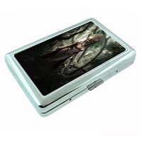 Perfection In Style Silver Cigarette Case Metal Wallet Aztec Design D011