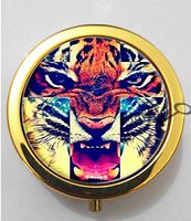 BlackKey Comic Cartoon Tiger Roar 3-Compartment Decorative Pocket Gift Box Case Organizer for Pill, Color 2 -19