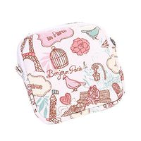 Wulofs Women Girl Cute Sanitary Pad Tampon Organizer Holder Napkin Towel Convenience Bags Cotton Menstrual Cup Pouch coin purse (Multicolored)