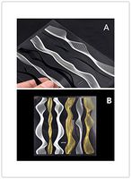 Vincent&July 1 Sheet Gold Black White Embossed 3D Nail Art Stickers Decals Tips Nail Art Decoration DIY (A)