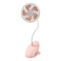 MCGMITT Stroller Fan Clip on, USB Rechargeable Mini Desk Fans Bendable and Portable for Baby Beds, Car Seat, Travel, Outdoor Camping (Pink)