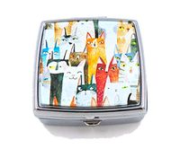"Cats" Metal Hinged Pill Box