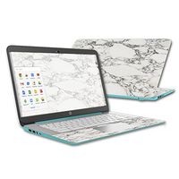 Mightyskins Skin Compatible with Hp Chromebook 14 (2015) Case Wrap Cover Sticker Skins White Marble