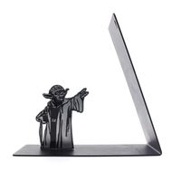 Premium Heavy-Duty Metal Bookend - Black L-Shaped Bookend Supports on Office Desk, Creative Gift for Dad and Lover (Master)