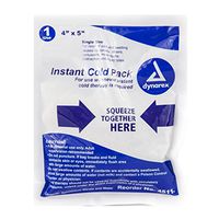 Instant Cold Pack, White, 4inL x 5inW, PK24