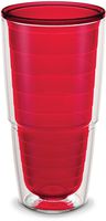 Tervis 1224226 Clear & Colorful Color Collection Red NA 24oz Tumbler with No Lid, 24 oz Tritan