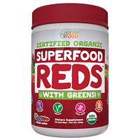 Superfood Vital Reds with Greens Juice Powder by Feel Great 365, Doctor Formulated,100% Non-GMO, Whole Food Multivitamin Powder - Fruits, Vegetables, Probiotics, Digestive Enzymes & Polyphenols