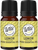 Wild Essentials Lemon 100% Pure Essential Oil 2 Pack - 10ml, Therapeutic Grade, Energizing, Uplifting, Clean