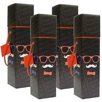 EndlessArtUS Lafite Mustache Wine Box, EZ Wine Caddy Easy To Assemble & No Glue Required, 4 Piece