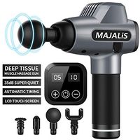 MAJALiS Muscle Massage Gun, Professional Handheld Deep Tissue Muscle Massager Quiet Portable Massage Tool for Easing Out Pain, Tension, Sores, Stiffness, or Cramps in The Muscles