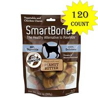 SmartBones Mini Peanut Butter Chews (120 Mini Total)