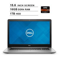 Dell 2020 Inspiron 15 5000 15.6 Inch FHD 1080P Laptop (AMD Ryzen 7 2700U up to 3.8 GHz, 16GB RAM, 1TB HDD, AMD Radeon RX Vega 10, Bluetooth, WiFi, HDMI, Windows 10) (Silver)