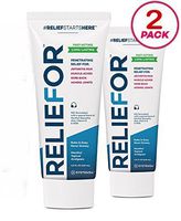 Quick Absorbing Reliefor Cream, Long-Lasting Pain Relief Cream for Shoulder, Back, Knee, Neck, Elbow, Arthritis Pain - 4 oz Tube, 2 Pack