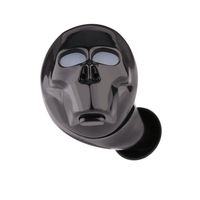 Stheanoo Mini Wireless Earphones BT Skull Shaped In Ear Earphone Handsfree Hidden Earbuds Sports Business Headphones for IOS Android (Black)