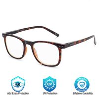 Blue Light Blocking Glasses, Cut UV400 Computer Reading Glasses for Anti Eyestrain, Lightweight Eyeglasses Frame, Sleep Better for Men/Women(0.00,No Magnification) (Tortoise)
