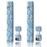 Juul Skin Wrap Vinyl Sticker Decal Protector | JUUL Charger Skin & Prep Pad - Blue Wave