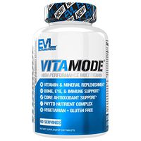 Evlution Nutrition VitaMode High Performance Men’s Multivitamin, Full Spectrum Vitamins & Minerals, Immune Health, Vitamin C & D, Zinc, Antioxidants, Skin, Hair, Bone, Eye Health, 120 Tablets, 60 Days
