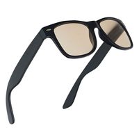 Square Anti-Reflective 50% Blue Blocking Anti Eyestrain Computer Eye Glasses with Optical RX Strength +1.0 Thru +3.0 (Black, 2.25)