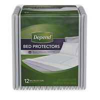 Depend Incontinence Bed Protectors, Disposable Underpad, Overnight Absorbency, 12Count (Pack of 1)