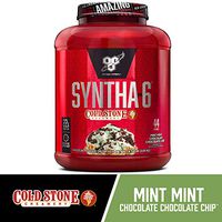 BSN Syntha-6 Whey Protein Powder, Cold Stone Creamery- Mint Mint Chocolate Chocolate Cake Flavor, Micellar Casein, Milk Protein Isolate Powder, 44 Servings