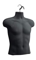 Male Molded Black Shirt Form - Fits Men's Sizes S-L
