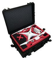 Professional Carrying Case from MC-Cases fits for DJI Phantom 4 pro and professional plus with attached propellers and space for 6 batteries