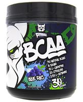PITBULL LABS BCAA's 7g Natural BCAA's, ZERO Sugar, 1g L-Carnitine, 2g Citrulline, 25g L-Glutamine, 30 Servings (Blue Raz)