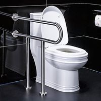 JCWANGDEFU Grab Bar Handrails Hand Grips Safety Handle Assist Frame Railings Rail Support for Toilet Bathtub Bathroom Shower, Heavy Duty, 304 Stainless Steel, Sand Light